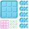 Tic Tac Toe Harzform mit 5 Schachfiguren, DECYOOL X-O-Brettspiel, Silikonformen für Harzguss, DIY-Tischbrettspiel