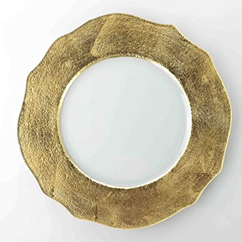 WEISSESTAL CONFEZIONE 2 SOTTOPIATTI 31CM ELGA FOGLIA ORO