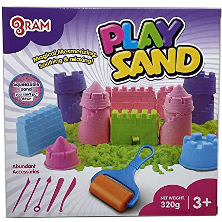 Ram© 4 x Kids Magic Sand Quick Sand Play Sand With Castle Moulds