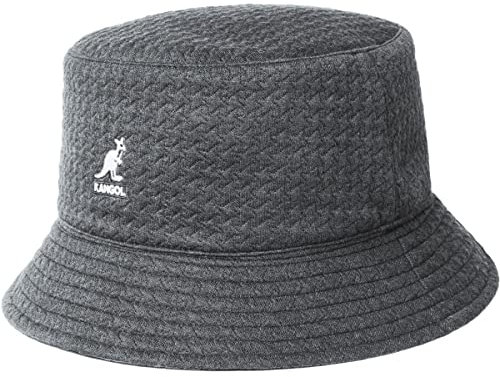 Kangol Embossed Bucket Wendehut Fischerhut Stoffhut (M (56-57 cm) - anthrazit)