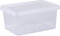 TENLITE PACK OF 2 Large Storage Box with Lid Strong Plastic Stackable Nestable Container Home Office Clear (11 Litre)