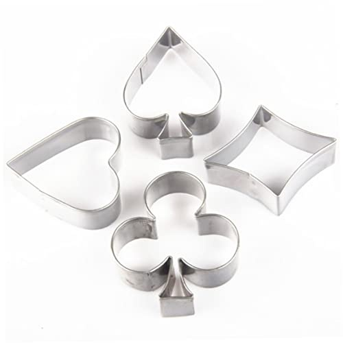 Mignon Poker Emporte-pièces Cartes À Jouer Biscuit Moules En Acier Inoxydable Légumes Fruits Biscuit Cutters Moule De Cuisson Outils De Cuisson Pour La Décoration Alimentaire 1set