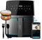 Cecotec Friggitrice ad Aria Cecofry Full Inoxblack 5500 Connected Pack. Air Fryer 1700 W, Capacità 5,5 L, Controllo e Controllo Tattile, Termostato Regolabile, Finiture in Acciaio Inossidabile