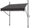 SUBTLETY Klemmmarkise ohne Bohren Höhenverstellbar Balkonmarkise mit Handkurbel 350x120cm Markise Einziehbare UV-beständig und Wasserdicht für Outdoor Terrassenüberdachung & Balkon (Anthrazit)