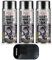 4TRESS E Tech 3 x 400ml PRO Metallic Graphite Grey (702) Alloy Wheel Spray Paint Non Slip Car Dash Mat