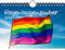 Regenbogenzauber Pride LBGTQIA+ DIN A5 Wandkalender für 2024 - Geschenkset Inhalt: 1x Kalender, 1x Weihnachts- und 1x Grußkarte (insgesamt 3 Teile)