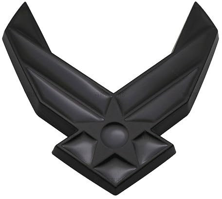 Hochwertiges US Air Force Emblem Autozubehör - Metallischer Aufkleber für Ihr Fahrzeug (Schwarz)