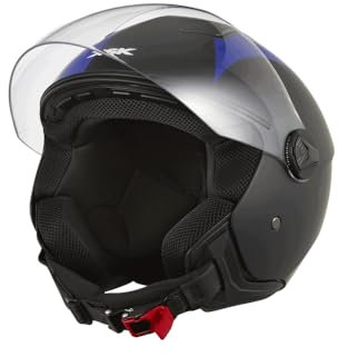 KSK Casque Jet Z One Autohelm, Weiß & Blau, L (59-60cm)