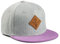 Soulbuddy Kinder Cap – Unisex Kinderkappe – Schirmmütze für Jungen & Mädchen – Trendiger Sonnenhut für Outdoor & Freizeit Grau-Lila – Größe L