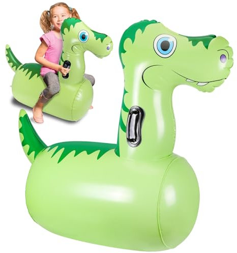 Yellcetoy Large Bouncy Hopper Inflatable Hopping Dinosaur Bouncer,Fun Outdoor Toys,Supports Up to 200 Pounds, Ages 5 and Up
