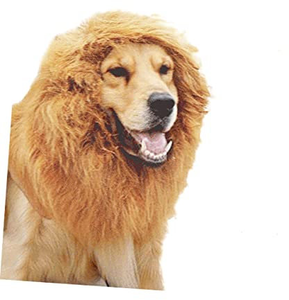 Hund Löwenkostüm Halloween Party, Verstellbarer Kragen für Große Hunde