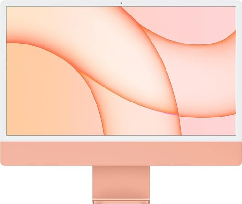 2021 Apple iMac con Apple M1 Chip con 8-core CPU (24-pollici, 512GB) (QWERTY Italian) Arancione (Ricondizionato)