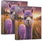 Purple Lama, Ordner mit 3 Ringen, 3,8 cm, für 200 Blatt, runder Ringbuch, langlebig, Basisordner für Schule, Büro, 2 Stück