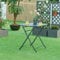 [en.casa] Gartentisch Sande Klapptisch 71 x 70 x 70 cm Balkontisch Stahl klappbar quadratisch Schwarz Outdoor-Beistelltisch faltbar