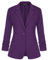LADI TREND Blazer Women Elegant Suit Notched Lapel Classic Long Sleeve Tailored Jacket (Purple XXL)