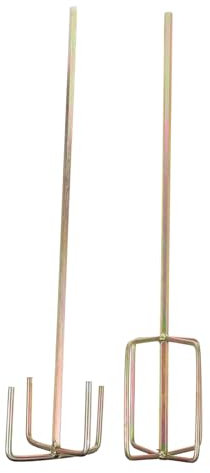 Yardenfun Zementbohrer Mischer 2 Stücke Sechskant Bohreraufsatz Stahl Farb Und Putzmischer Langes Mischpaddel Für Heimwerkerprojekte Für Baustoffe Und Epoxidharz