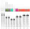 COTOM Syringe Blunt Tip Needle and Cap,1ml,3ml,5ml,10ml,20ml Syringes with 14g,16g,18g,20g,25g Needle and Syringe Cap Used for Industrial Nursing,Liquid Measurement