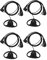 SAROAD Lot de 4 écouteurs à clip en forme de D à 2 broches avec micro 2 voies Gp88S Gp300 Gp68 Gp2000 Gp88