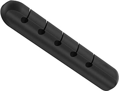 Angoily 1stück Silikon Kabel Organizer Für Schreibtisch Fach Ladekabel Halter Für Büro Und Zuhause Praktischer Kabelmanagement Clip Für Usb Und Stromkabel Schwarz