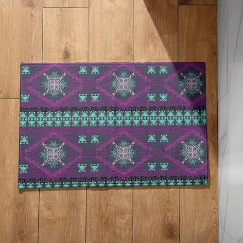 CEVAN Door Mat And Runner Set Hallway Bath Mats Set Bohemia External Doormats Mat Infront Of Bathroom Soft Flannel Surface, Customizable Design, Non-Slip Doormats 40x60cm