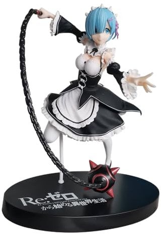 YLEAFUN Rem Figure Anime Girl Maid Meteoritenhammer Version Stehendes Modell Desktop Figur Sammlerstück PVC Statue 19CM