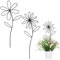 Eawfgtuw Juego de 2 enrejados de hojas para plantas de interior, soporte de escalada de metal, 32 x 14 cm, enrejado de jardín para hiedra, eneldo verde, plantas de interior, soporte decorativo para