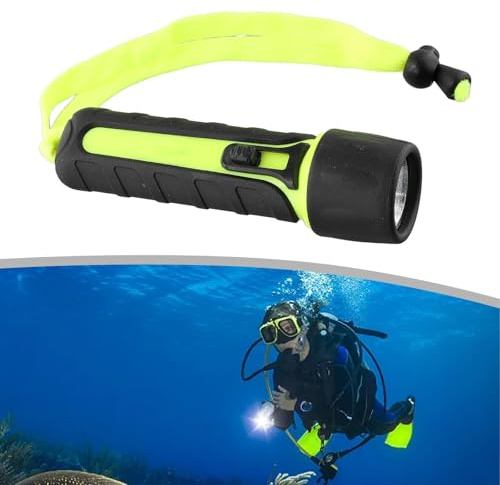 CWOQOCW Équipement de plongée étanche 8000 lm LED lampe torche sous-marine, profondeur nominale 50 m pour la plongée, le camping, la randonnée, les excursions en bateau