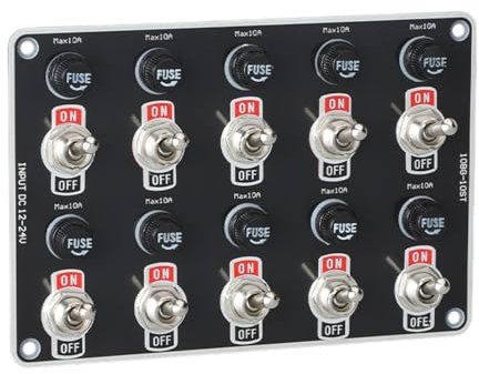 Milageto Interruptor Basculante 10 Barcos para Panel de Control