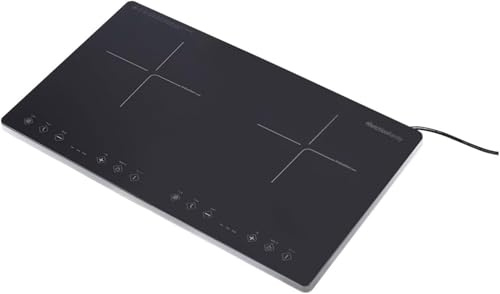 Family Piastra Induzione OBLIVION 2, Piano Cottura Induzione 2 Fuochi, Vetro Nero, Display Digitale, Timer, Blocco Sicurezza Bambini, Protezione Surriscaldamento, Assorbimento Massimo 3300W