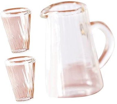 DECHOUS 1Satz Mini Teekessel Und Tassen Simuliertes Teekannen Accessoire Für Mini Häuser Für Sammler Und Teiliges Aus Hochwertigem