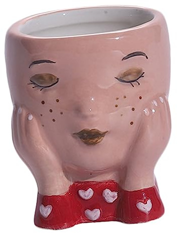 Toyvian 1 Pièce Vase en céramique Petit Vase Plant Pots à l'intérieur Pots pour Les Plantes Mariage Casserole Dame Pot à Fleurs de Jardinage Pot de Fleurs Rosy