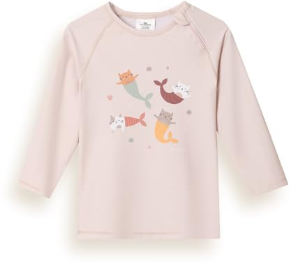 Monnëka T-Shirt de Bain Manches Longues UV50+ Bébés et Enfants | Mermaid Cats 2 à 3 Ans