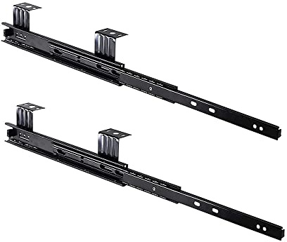Glissières de tiroir à roulement à billes pour clavier - Glissières de tiroir robustes pour tablette sous le bureau, extension de table amovible, capacité de charge de 40 kg - 350 mm