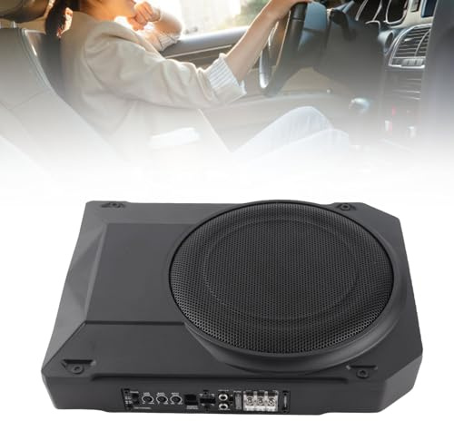 TianfuSpanda 1200W Under Seat Car Subwoofer Universal Fit, Compact Subwoofer and Amp Package Built In Amplifier, Bass Speaker for Vehicle Audio Enthusiast Users