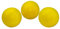 alldoro 60051 XXL Softbälle 3er Set, Riesen Softball ca. Ø 7 cm als Zubehör für Federballset, große Badminton und Tennis Schläger, Ersatz-Bälle zum Spielen am Strand und Outdoor, gelb