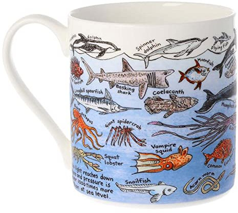 Picturemaps Ocean Life, Fine Bone China Mug