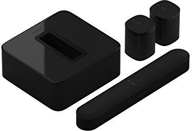Sonos Beam WLAN Soundbar Speaker | Heimkinoset (5.1 | Beam + Sub + 2x One, schwarz)