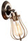 Industrieller Wandleuchter Vintage Beleuchtung Verstellbare Wandlampe Rustikaler Draht Metall Käfig Wandleuchte Edison Stil Antike Leuchte Verandaleuchte (ohne Glühbirne) (Bronze)
