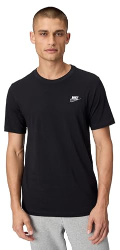 Nike M Nsw Club Tee Maglietta, Black White Dark Grey, L Uomo