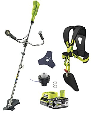 Pack RYOBI débroussailleuse 18V One+ OBC1820B - 1 Batterie 5.0Ah - 1 Chargeur 2.0Ah RC18120-150