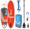 ZRAY SUP X0 Stand Up Paddle Board Komplettset orange 275x76x13 cm für 1 Person – aufblasbares SUP Board mit Zubehör für Stand Up Paddling – inkl. Paddel, Tasche, Pumpe – ideal für SUP Kinder