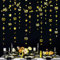 Gold 50. Geburtstag Dekorationen Nummer 50 Kreis Dot Twinkle Star Girlande Metallic Hanging Streamer Bunting Banner Backdrop für 50 Year Old Happy Birthday 50th Anniversary Fifty Party Supplies