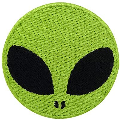 Finally Home Kleiner runde Alien Kopf Patch zum Aufbügeln | Ufo Patches, Weltraum Bügelpatch, Aufbügler, Bügelbild, Nasa Aufnäher zum Aufnähen