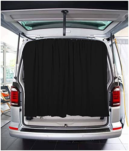 BREMER SITZBEZÜGE Heckklappe Flügeltür Kofferraumabdeckung Sonnenschutz Gardinen Vorhang kompatibel mit Mercedes Vito Viano W639 in Schwarz