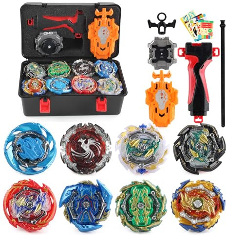 Baybledas Bayblades Burst Turbo Set, Gyro Burst Kreisel Set,4D Spielzeug Geschenk + Launcher Mit Box Set,Mischen 1