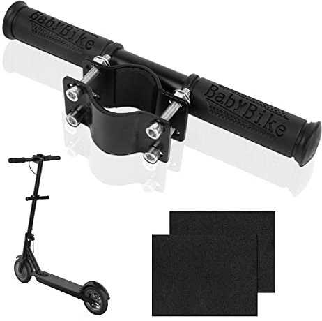 Ainiv Elektroroller Scooter Kinderhandlauf, Skateboard Verstellbarer Kindergriff, Kinder Griffstange für E Scooter, Rutschhemmende Sicherer Halter Kinderhandgriff für Xiaomi Mijia M365 (Schwarz)