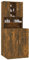 Norheim Waschmaschinenschrank Holz Badezimmerschrank, Hochschrank, Badezimmerregal Waschmaschinen Umbauschrank Waschmaschinen-Oberschrank Räuchereiche Holzwerkstoff