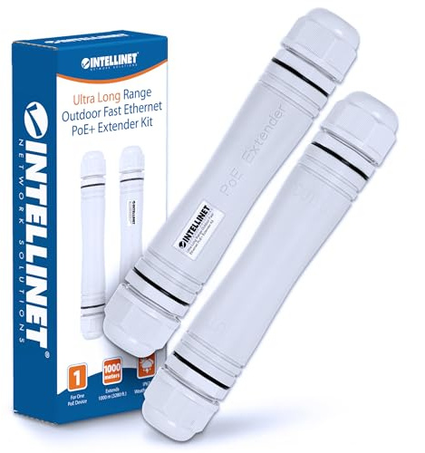 Intellinet 561952 Erweiterungsset Poe+ Fast Ethernet für den Außenbereich Weiß