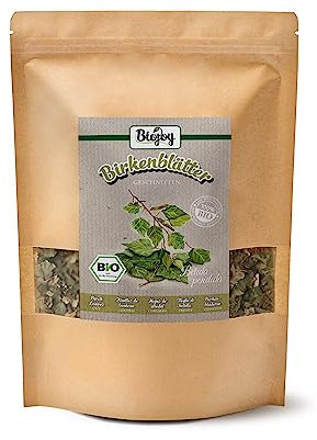 Biojoy Foglie di Betulla Biologica (250 g), essicate e tritate, ideale per la preparazione Infuso (Betula pendula)