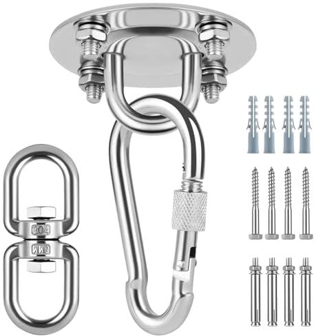 Heavy-Duty Ceiling Hook for Sensory Swings, Indoor & Outdoor Hanging Chairs, Hammocks, and More – Secure Ceiling Hooks for Hanging Up to 450kg – Ideal for Swing Chairs & Hammocks